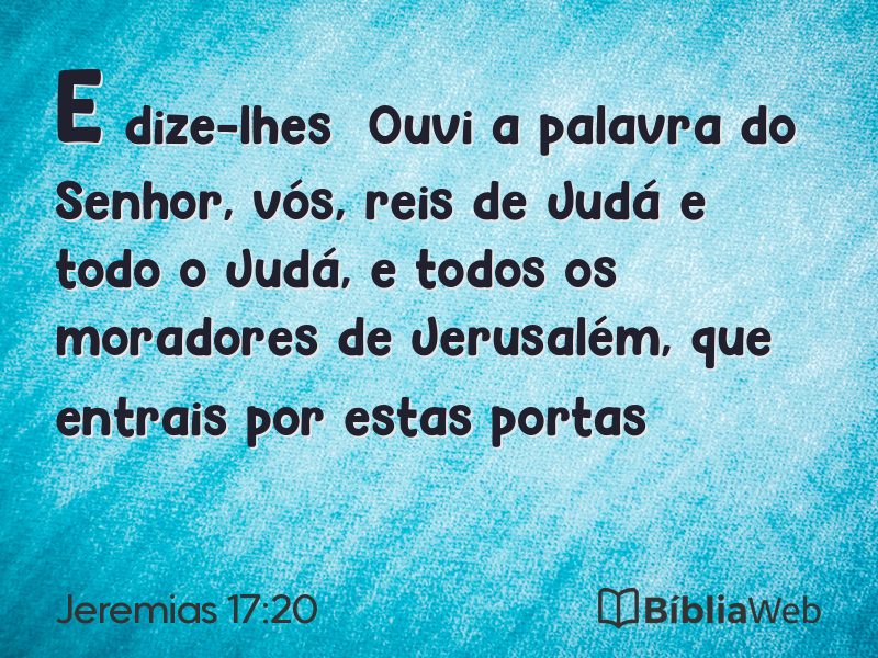 Jeremias 17:20 em imagem para compartilhar