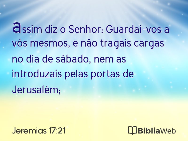 Jeremias 17:21 em imagem para compartilhar