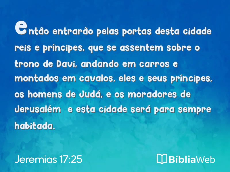 Jeremias 17:25 em imagem para compartilhar