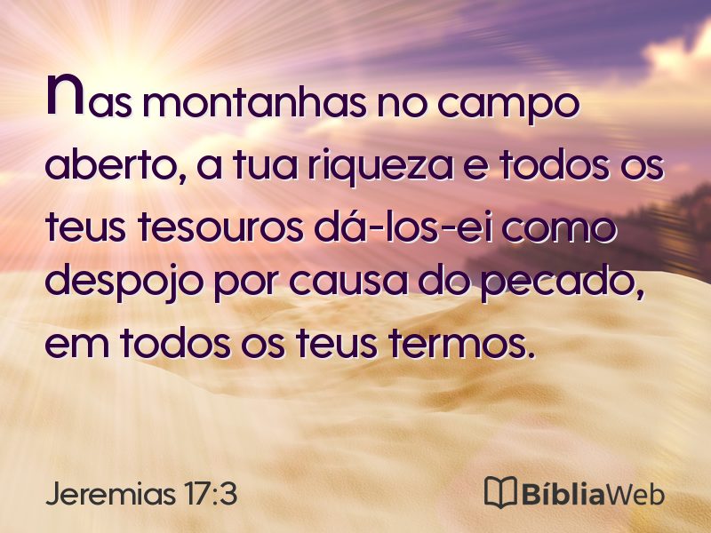 Jeremias 17:3 em imagem para compartilhar