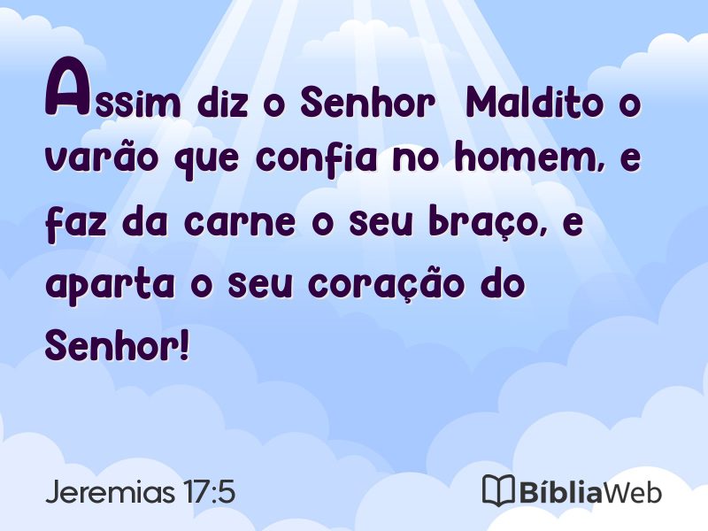 Jeremias 17:5 em imagem para compartilhar