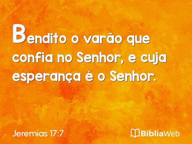 Jeremias 17:7 em imagem para compartilhar