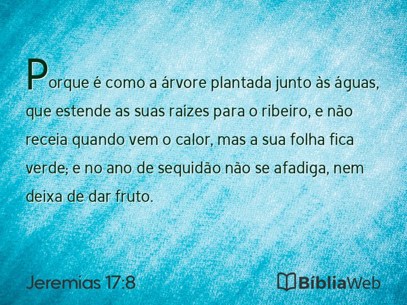 Jeremias 17:8 em imagem para compartilhar