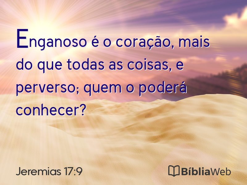Jeremias 17:9 em imagem para compartilhar