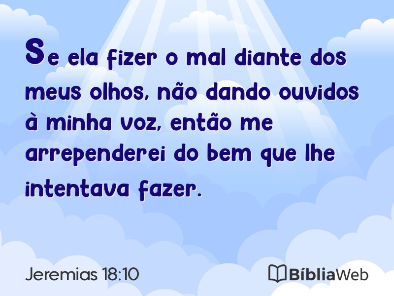 Jeremias 18:10 em imagem para compartilhar