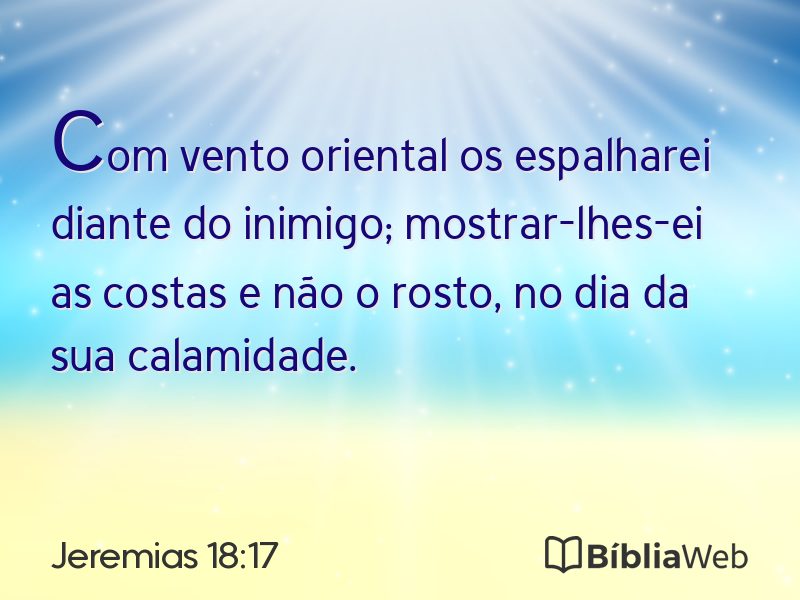 Jeremias 18:17 em imagem para compartilhar