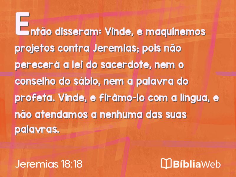 Jeremias 18:18 em imagem para compartilhar