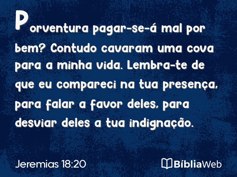 Jeremias 18:20 em imagem para compartilhar