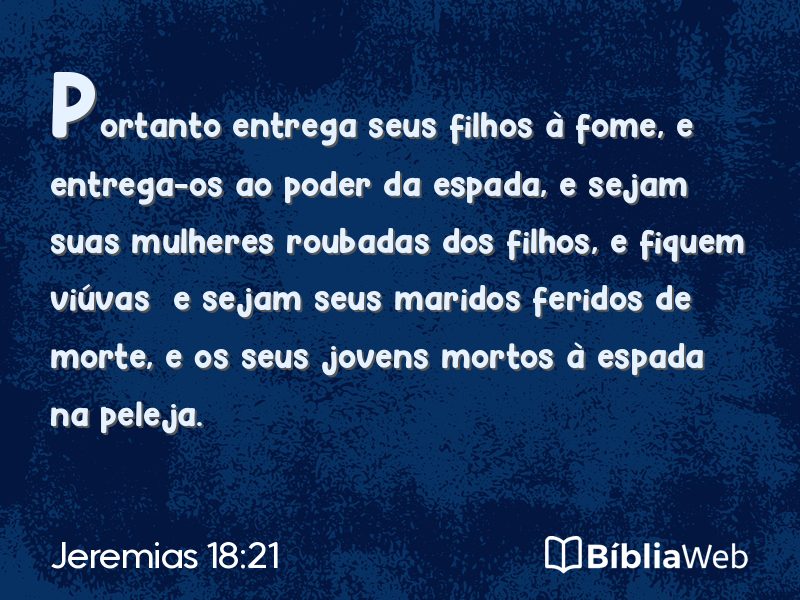 Jeremias 18:21 em imagem para compartilhar
