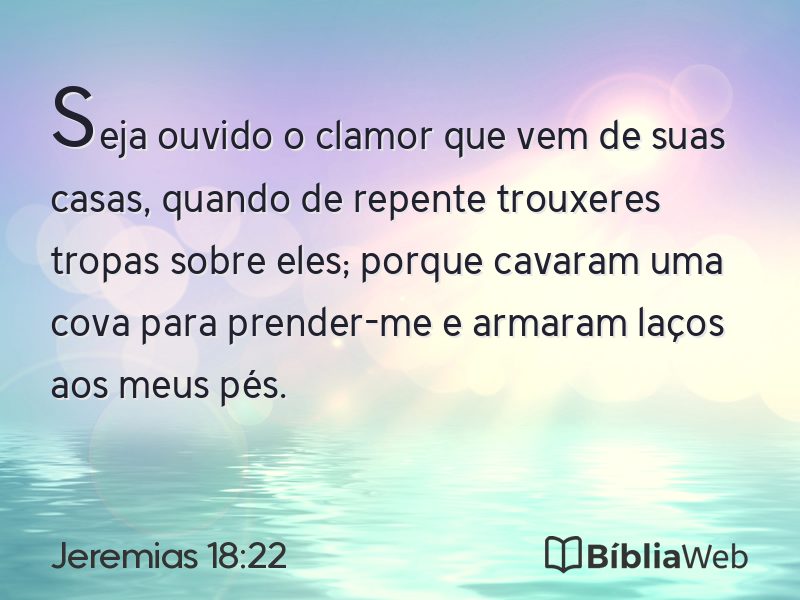 Jeremias 18:22 em imagem para compartilhar