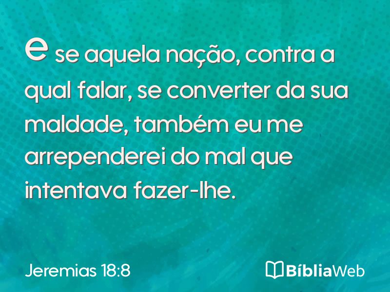 Jeremias 18:8 em imagem para compartilhar