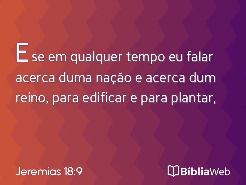 Jeremias 18:9 em imagem para compartilhar