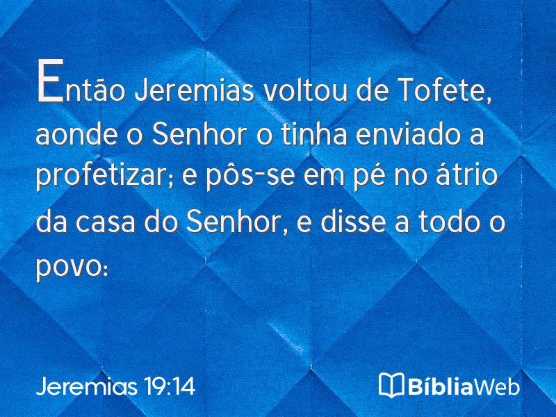 Jeremias 19:14 em imagem para compartilhar