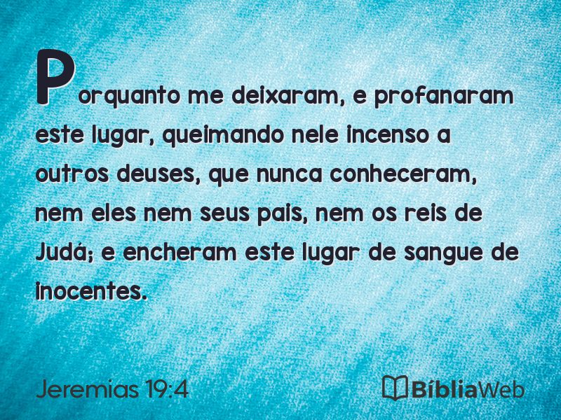 Jeremias 19:4 em imagem para compartilhar