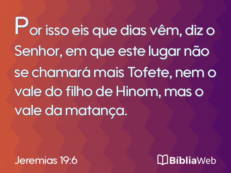 Jeremias 19:6 em imagem para compartilhar