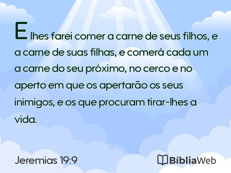 Jeremias 19:9 em imagem para compartilhar