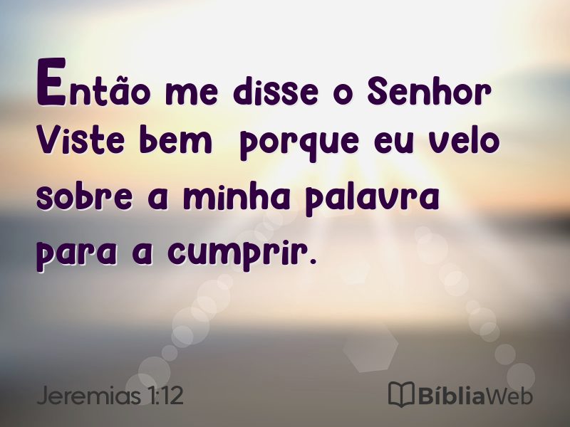 Jeremias 1:12 em imagem para compartilhar