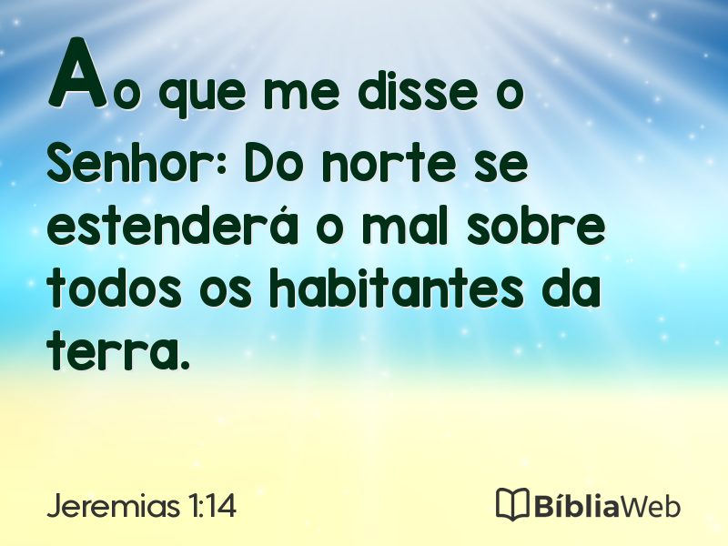 Jeremias 1:14 em imagem para compartilhar