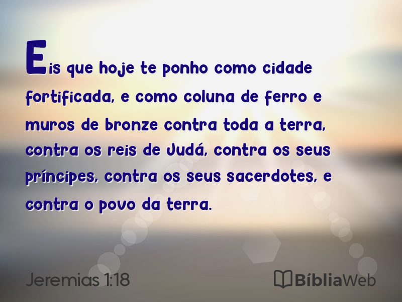 Jeremias 1:18 em imagem para compartilhar