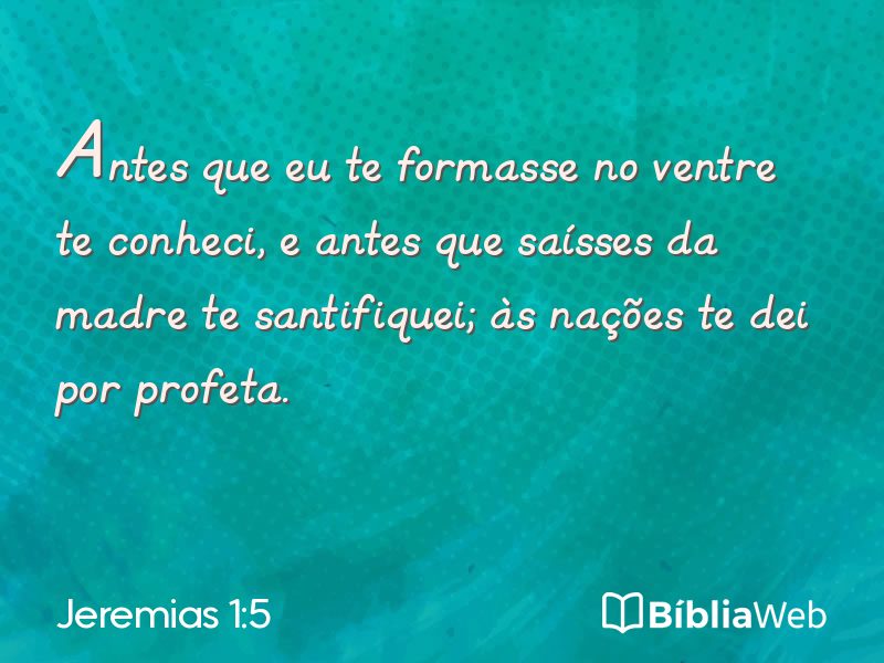 Jeremias 1:5 em imagem para compartilhar