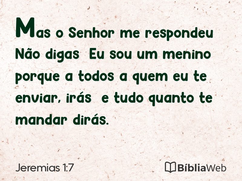 Jeremias 1:7 em imagem para compartilhar