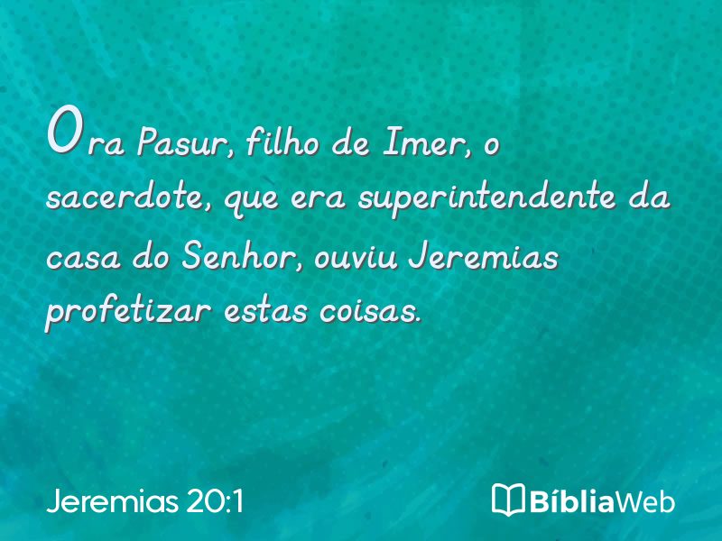 Jeremias 20:1 em imagem para compartilhar