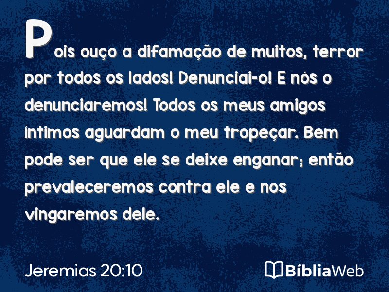 Jeremias 20:10 em imagem para compartilhar
