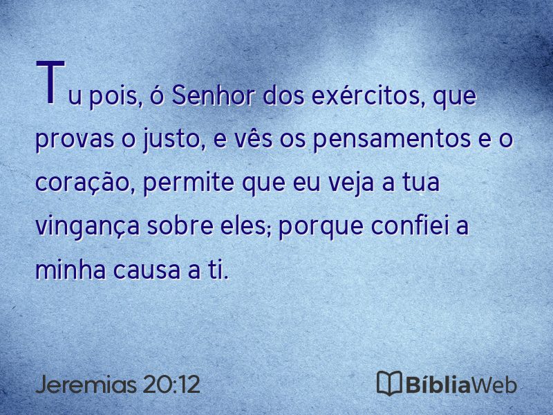 Jeremias 20:12 em imagem para compartilhar