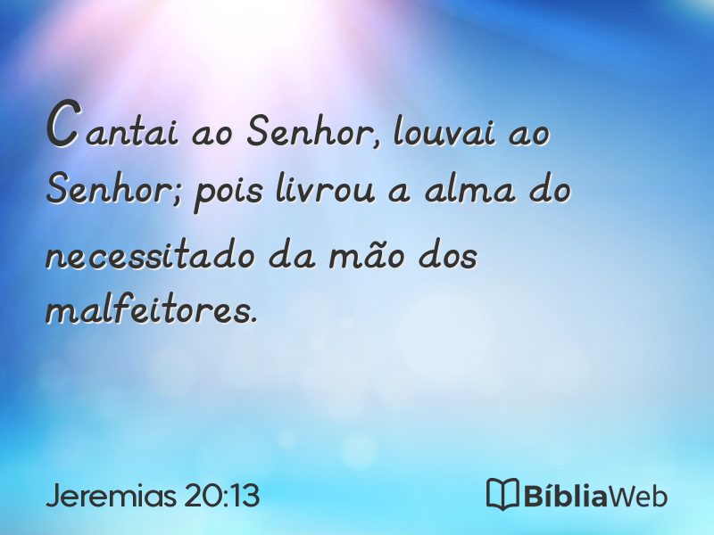 Jeremias 20:13 em imagem para compartilhar