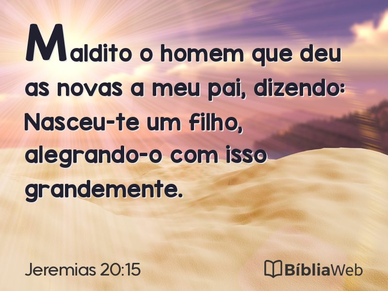 Jeremias 20:15 em imagem para compartilhar