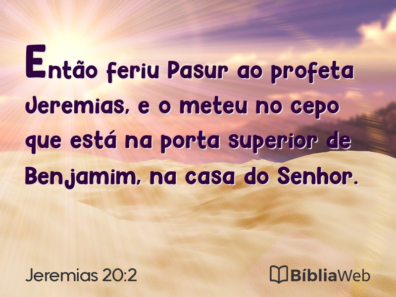 Jeremias 20:2 em imagem para compartilhar