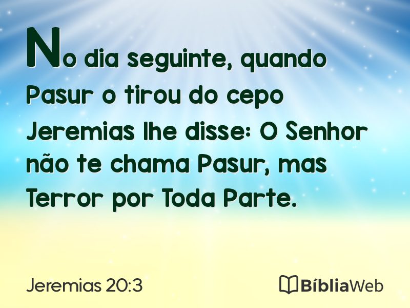 Jeremias 20:3 em imagem para compartilhar