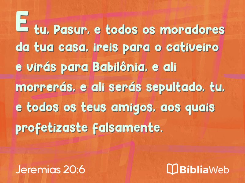 Jeremias 20:6 em imagem para compartilhar