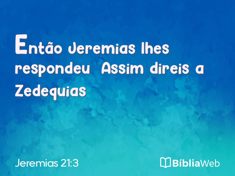 Jeremias 21:3 em imagem para compartilhar