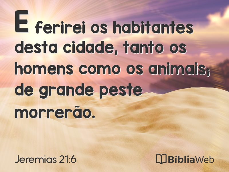 Jeremias 21:6 em imagem para compartilhar
