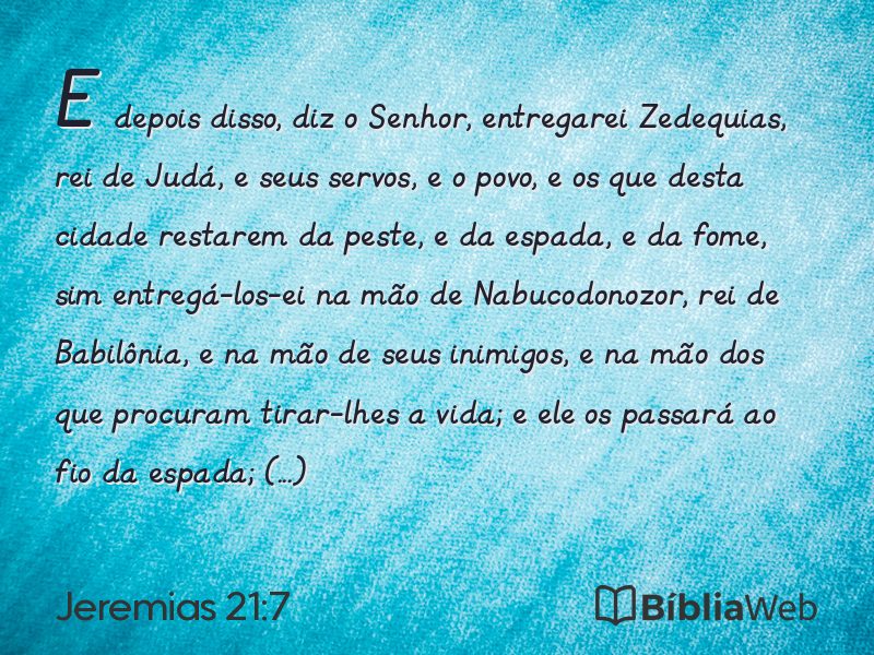 Jeremias 21:7 em imagem para compartilhar
