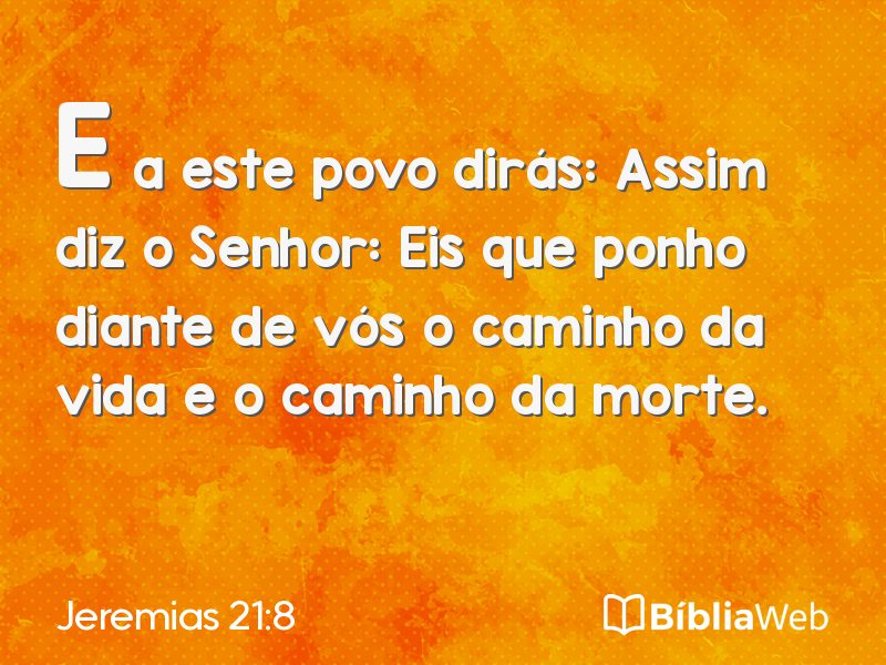 Jeremias 21:8 em imagem para compartilhar