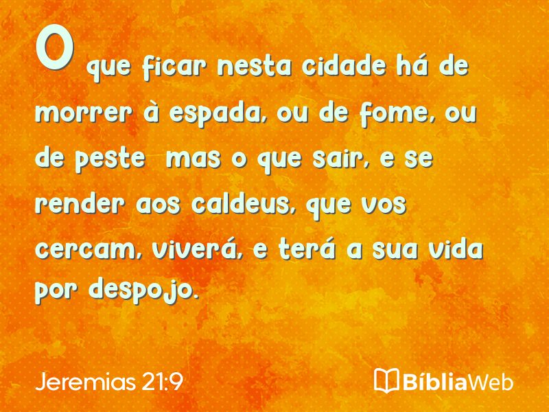 Jeremias 21:9 em imagem para compartilhar