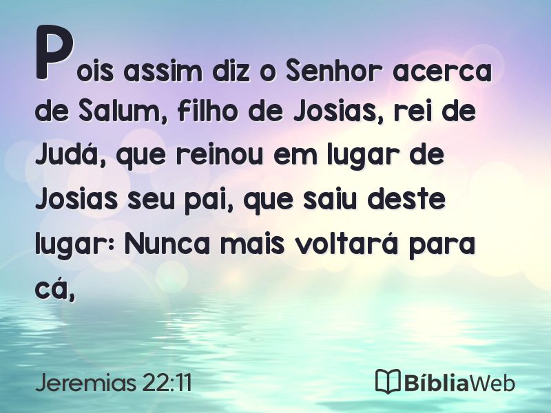 Jeremias 22:11 em imagem para compartilhar