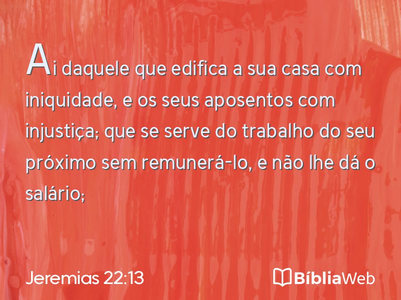 Jeremias 22:13 em imagem para compartilhar