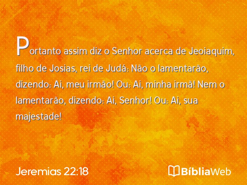 Jeremias 22:18 em imagem para compartilhar