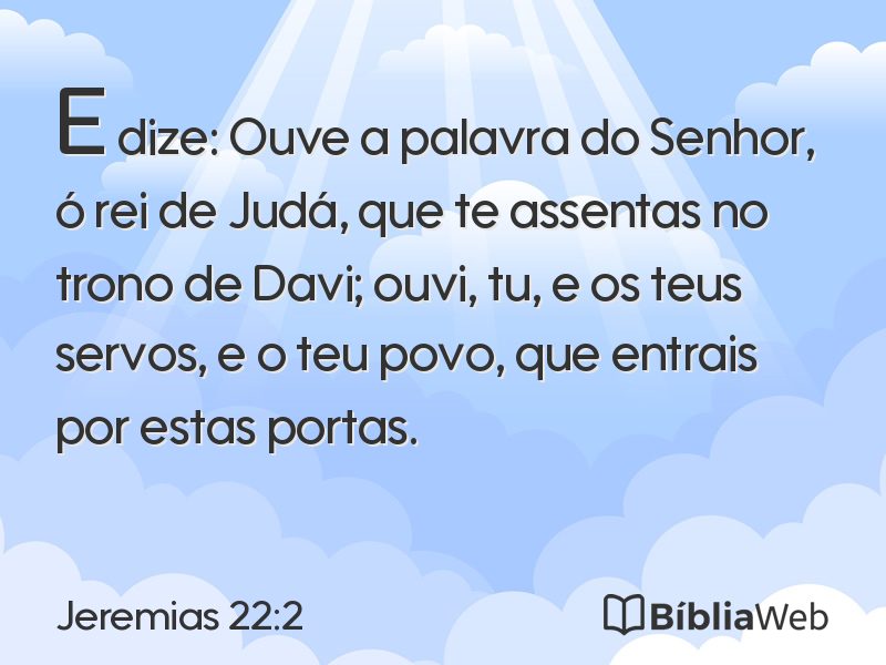 Jeremias 22:2 em imagem para compartilhar