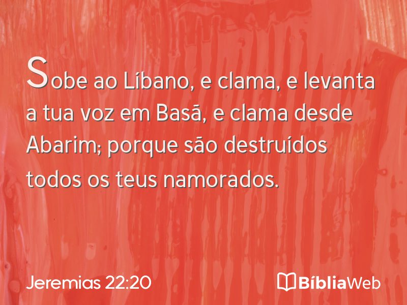 Jeremias 22:20 em imagem para compartilhar