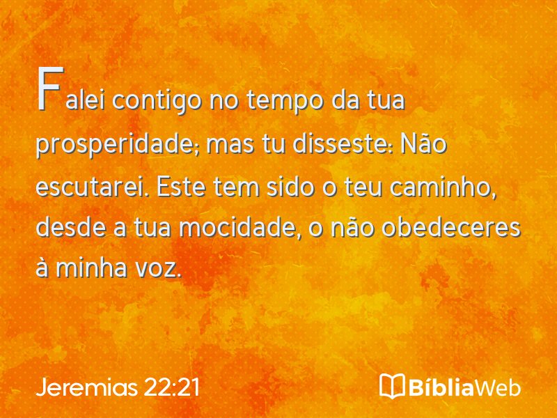 Jeremias 22:21 em imagem para compartilhar