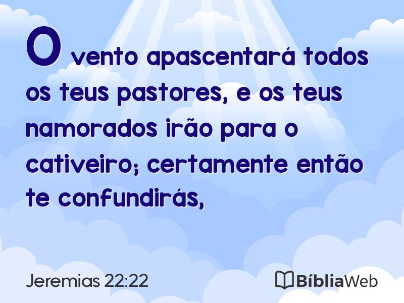 Jeremias 22:22 em imagem para compartilhar