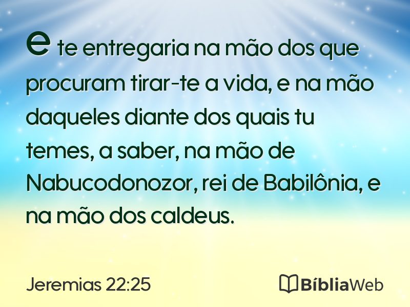 Jeremias 22:25 em imagem para compartilhar