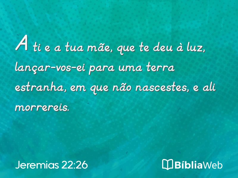 Jeremias 22:26 em imagem para compartilhar