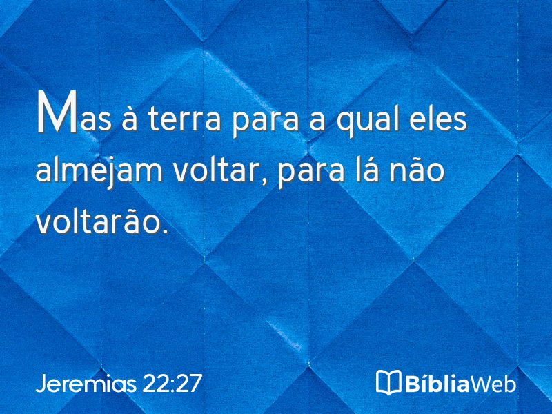 Jeremias 22:27 em imagem para compartilhar