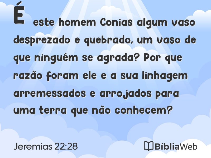 Jeremias 22:28 em imagem para compartilhar
