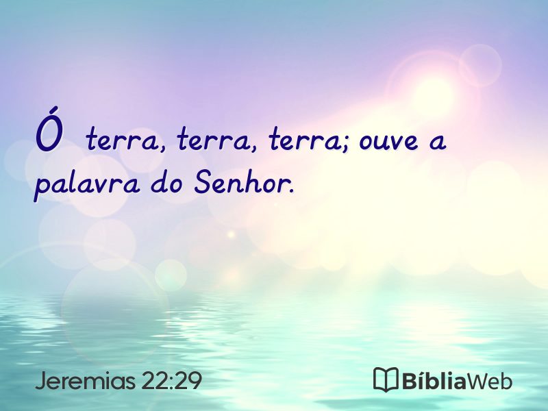 Jeremias 22:29 em imagem para compartilhar